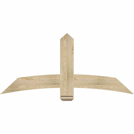 Ekena Millwork Bellingham Rough Sawn Timber Gable Bracket, Douglas Fir, 60"W x 27"H x 2"D x 6"F, 11/12 Pitch GBW060X27X0206BEL00RDF